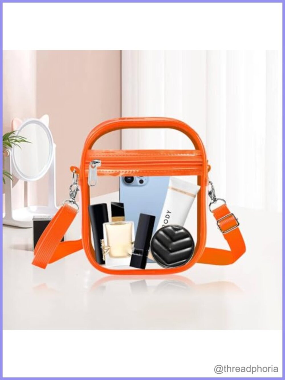 Clear Crossbody Purse Waterproof PVC Stadium Approved - Picture 5 of 6